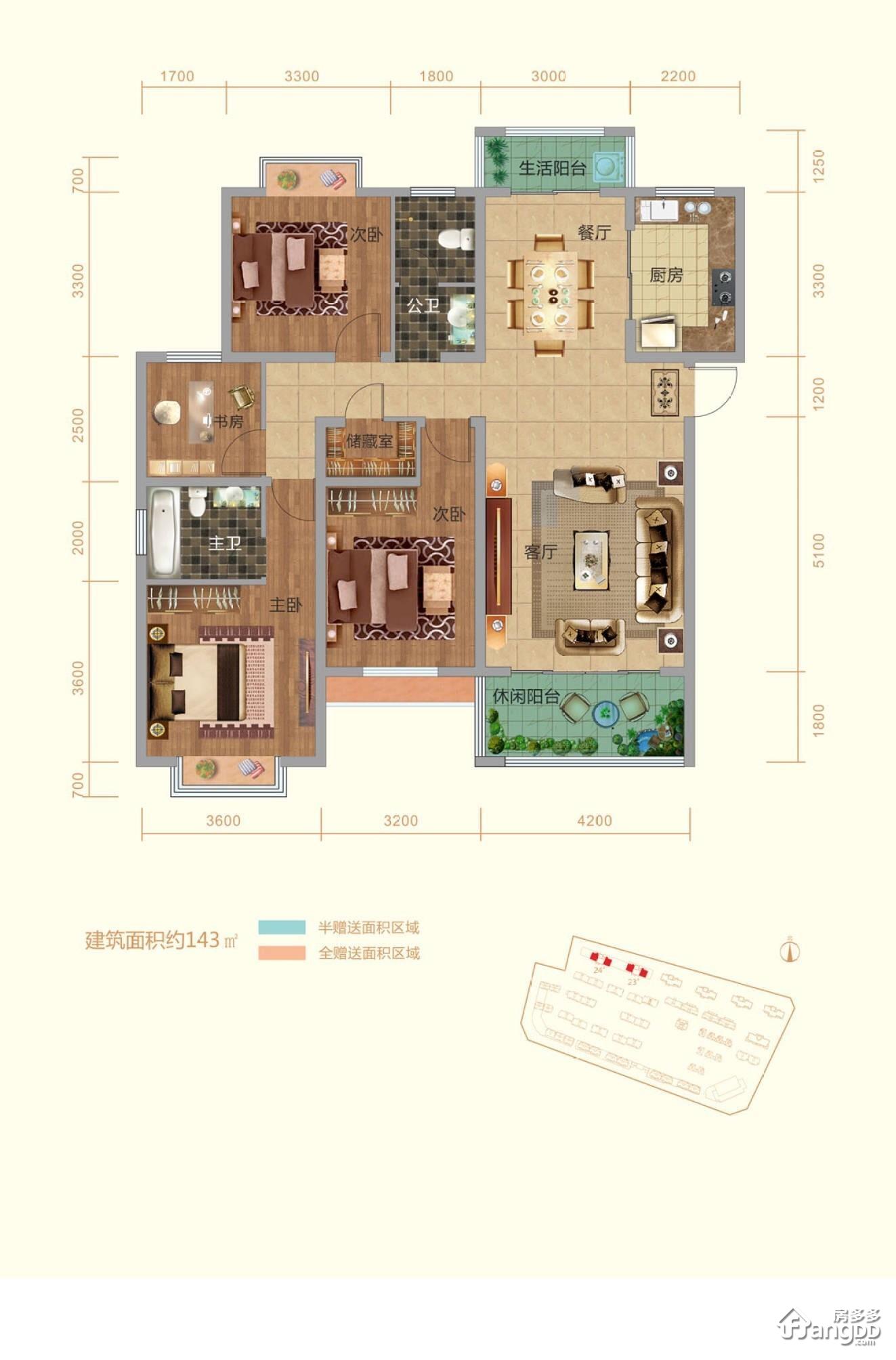 株洲新房 碧桂园麓府 > yj143-a4室2厅2卫143㎡  更新时间:2018年12月