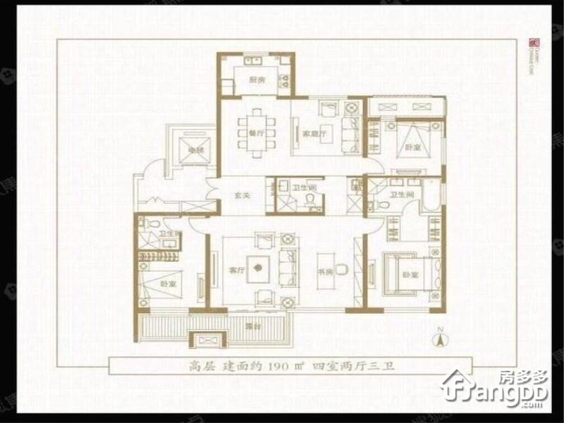 北京新房 丰台区新房 世茂国风长安  主力户型 全部户型(3)二室(2)